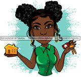 Bundle 20 Afro Lola Realtor Real State Broker House For Sale Rent Sold Melanin Afro Woman Layered Designs SVG JPG PNG Layered Cutting Files For Silhouette Cricut and More