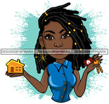 Bundle 20 Afro Lola Realtor Real State Broker House For Sale Rent Sold Melanin Afro Woman Layered Designs SVG JPG PNG Layered Cutting Files For Silhouette Cricut and More