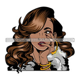 Afro Lola Queen Sexy Bamboo Jewelry Nails Fur Boa Wavy Hair Style SVG Cutting Files For Silhouette Cricut