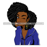 Bundle 5 Afro Lola Winkey Eyes Black Woman Black Girl Magic Layered SVG Cutting Files For Silhouette and Cricut and More!