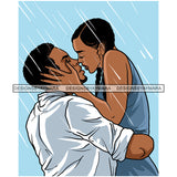 Afro Power Couple Man Woman Relationships Together Soulmates Portrait Melanin Romance Affection True Love SVG JPG PNG Vector Clipart Cricut Silhouette Cut Cutting