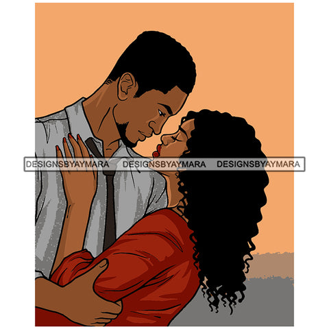Afro Power Couple Man Woman Relationships Together Soulmates Portrait Melanin Romance Affection True Love SVG JPG PNG Vector Clipart Cricut Silhouette Cut Cutting