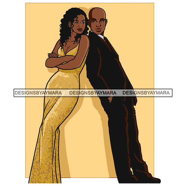 Afro Power Couple Man Woman Relationships Together Soulmates Portrait Melanin Romance Affection True Love SVG JPG PNG Vector Clipart Cricut Silhouette Cut Cutting