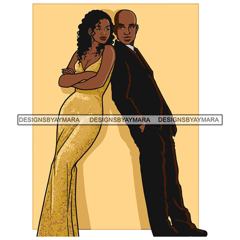 Afro Power Couple Man Woman Relationships Together Soulmates Portrait Melanin Romance Affection True Love SVG JPG PNG Vector Clipart Cricut Silhouette Cut Cutting