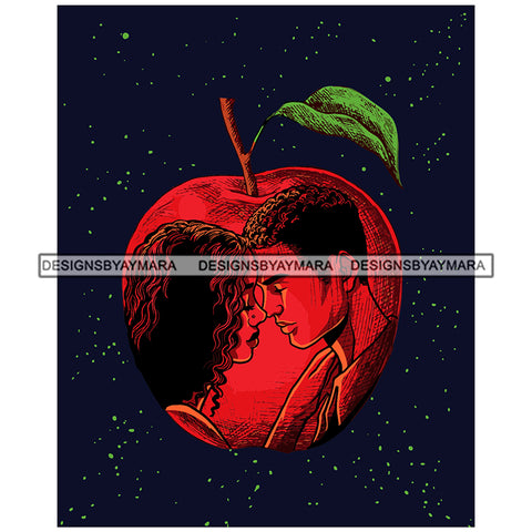 Afro Power Couple Man Woman Relationships Together Soulmates Portrait Melanin Romance Affection True Love SVG JPG PNG Vector Clipart Cricut Silhouette Cut Cutting