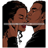 Afro Power Couple Man Woman Relationships Together Soulmates Portrait Melanin Romance Affection True Love SVG JPG PNG Vector Clipart Cricut Silhouette Cut Cutting