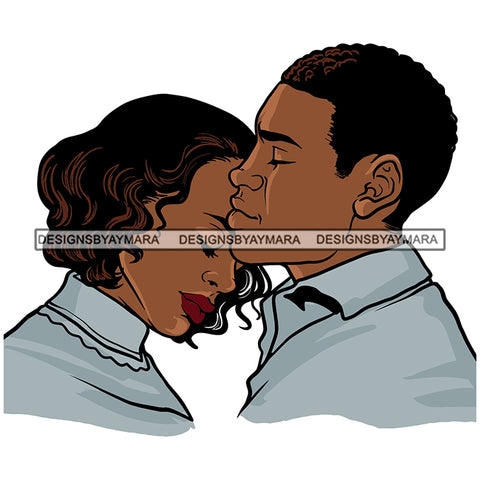 Afro Power Couple Man Woman Relationships Together Soulmates Portrait Melanin Romance Affection True Love SVG JPG PNG Vector Clipart Cricut Silhouette Cut Cutting