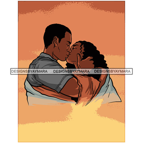 Afro Power Couple Man Woman Relationships Together Soulmates Portrait Melanin Romance Affection True Love SVG JPG PNG Vector Clipart Cricut Silhouette Cut Cutting