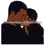Afro Power Couple Man Woman Relationships Together Soulmates Portrait Melanin Romance Affection True Love SVG JPG PNG Vector Clipart Cricut Silhouette Cut Cutting