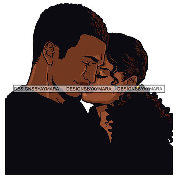Afro Power Couple Man Woman Relationships Together Soulmates Portrait Melanin Romance Affection True Love SVG JPG PNG Vector Clipart Cricut Silhouette Cut Cutting