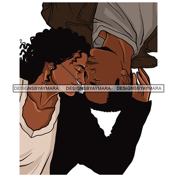 Afro Power Couple Man Woman Relationships Together Soulmates Portrait Melanin Romance Affection True Love SVG JPG PNG Vector Clipart Cricut Silhouette Cut Cutting