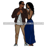 Afro Power Couple Man Woman Relationships Together Soulmates Portrait Melanin Romance Affection True Love SVG JPG PNG Vector Clipart Cricut Silhouette Cut Cutting