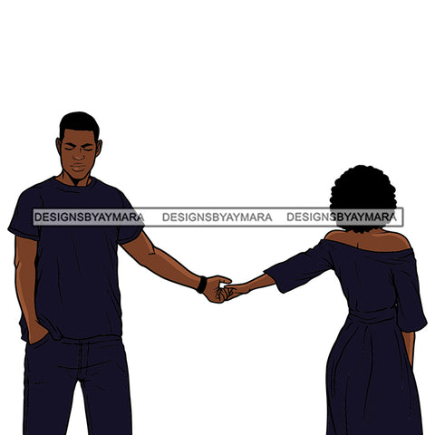 Afro Power Couple Man Woman Relationships Together Soulmates Portrait Melanin Romance Affection True Love SVG JPG PNG Vector Clipart Cricut Silhouette Cut Cutting