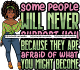 Afro Lola Boss Classy Lady Life Quotes Beautiful Black Woman SVG Cutting Files For Silhouette Cricut and More