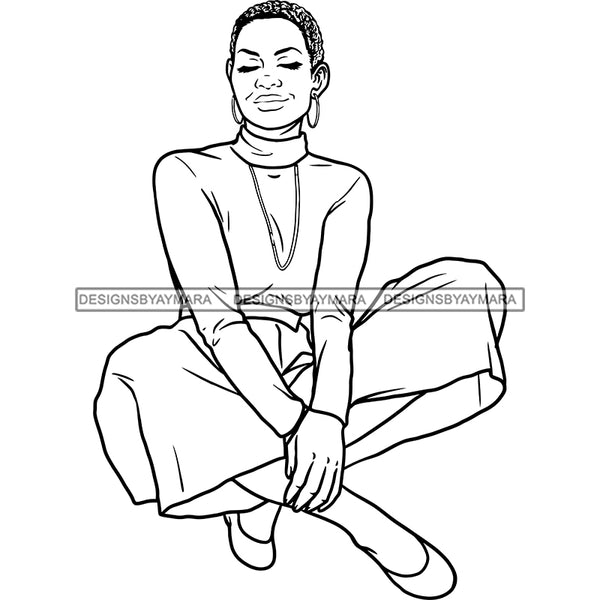 Adult Woman Older Lady Classy Mature Elderly Grey Hair Pretty Grandma SVG Cutting Files For Silhouette Cricut and More!