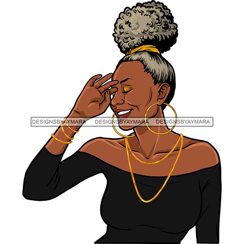 Adult Woman Older Lady Classy Mature Elderly Grey Hair Beautiful Grandma SVG Cutting Files For Silhouette Cricut and More!