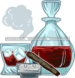 Cigarette Ice Cubes Drink Glass Jug Jar Medical Marijuana Cannabis Weed 420 Organic Natural Hemp Ganja Drug Smoke Smoking Pot SVG JPG PNG Vector Clipart Cricut Silhouette Cut Cutting