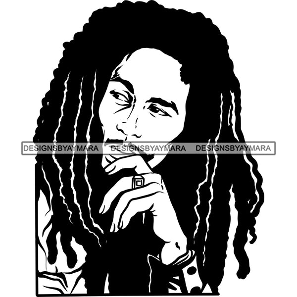 Rasta Man Dreadlocks April 20th Friendly Marijuana Slang Pot Stone Blunt 420 Weed Cannabis High Life Smoker Drug SVG PNG JPG Vector Clipart Silhouette Cricut Cutting