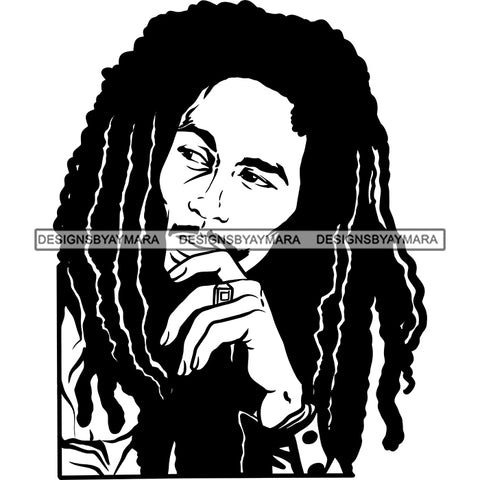 Rasta Man Dreadlocks April 20th Friendly Marijuana Slang Pot Stone Blunt 420 Weed Cannabis High Life Smoker Drug SVG PNG JPG Vector Clipart Silhouette Cricut Cutting