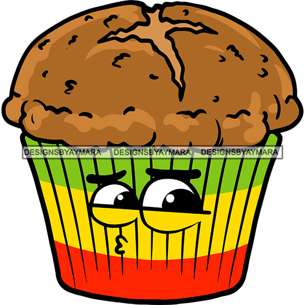 High Stoned Muffin Rasta Marijuana Cannabis Recreational Medicinal Logo SVG JPG PNG Vector Clipart Cricut Silhouette Cut Cutting