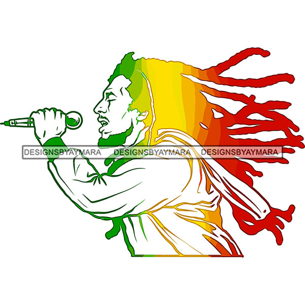 Rastafarian Dreadlocks Smoking Marijuana Herbal Reggae Rasta Jamaican Culture SVG JPG PNG Vector Clipart Cricut Silhouette Cut Cutting