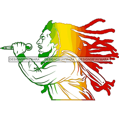 Rastafarian Dreadlocks Smoking Marijuana Herbal Reggae Rasta Jamaican Culture SVG JPG PNG Vector Clipart Cricut Silhouette Cut Cutting