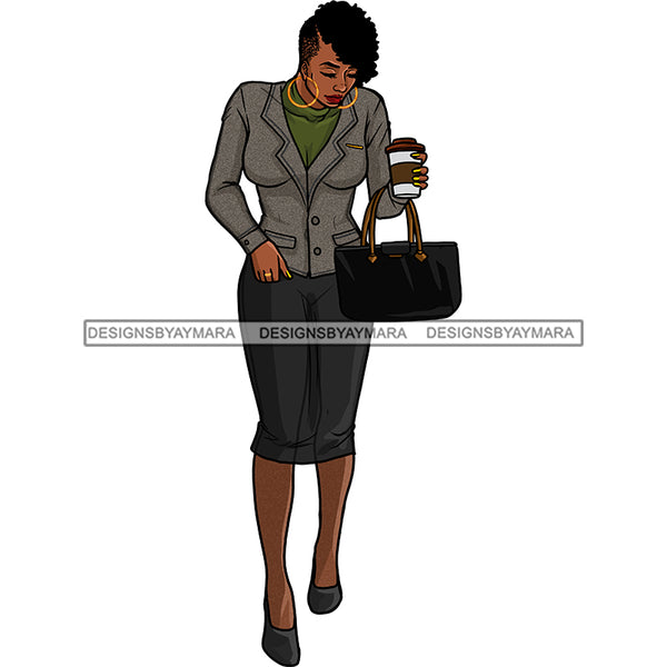 Black Diva Stepping Out Suit JPG PNG  Clipart Cricut Silhouette Cut Cutting