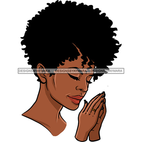 Black Woman Praying  JPG PNG  Clipart Cricut Silhouette Cut Cutting