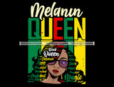 Afro Lola Melanin Queen Powerful Black Girl Magic Melanin Popping Hipster Girl SVG JPG PNG Layered Cutting Files For Silhouette Cricut and More