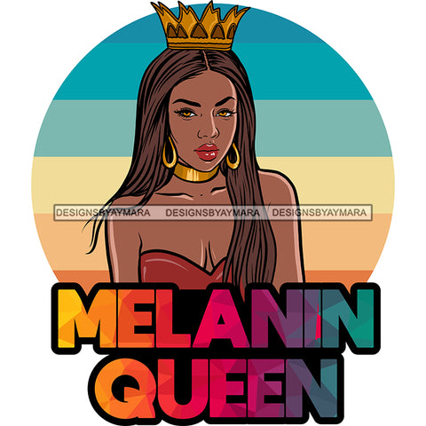 Beautiful Melanin Queen  SVG JPG PNG Vector Clipart Cricut Silhouette Cut Cutting