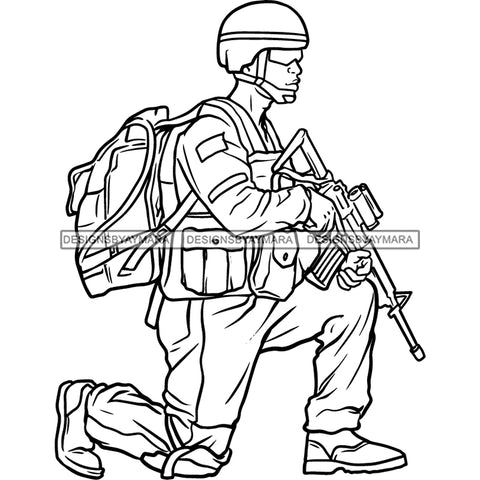 Soldier In Shooting Military SVG JPG PNG Vector Clipart Cricut Silhouette Cut Cutting1