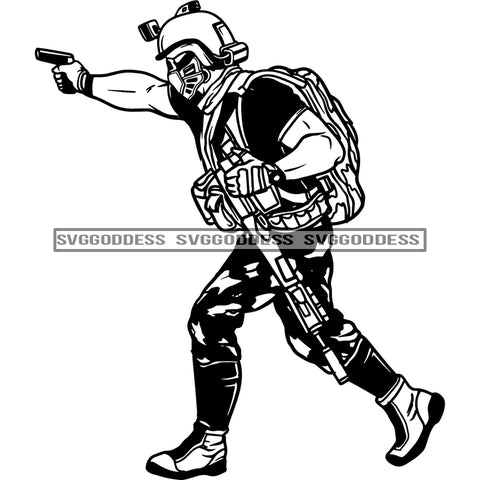 Soldier On  A Mission 4 Military SVG JPG PNG Vector Clipart Cricut Silhouette Cut Cutting