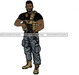 Solider Military In Gear Gun   JPG PNG  Clipart Cricut Silhouette Cut Cutting