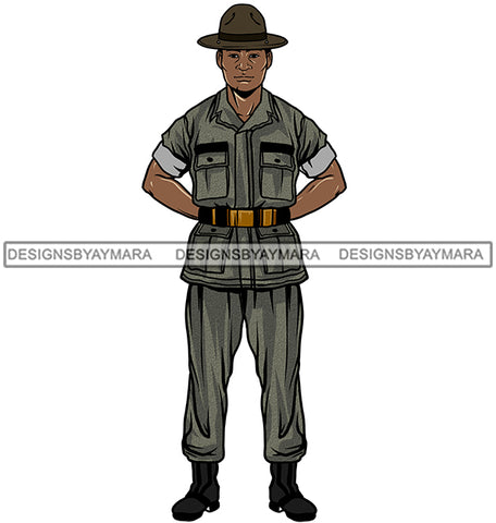 Solider Military In At Attention   JPG PNG  Clipart Cricut Silhouette Cut Cutting