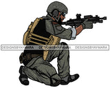 Solider Military In Shooting Position JPG PNG  Clipart Cricut Silhouette Cut Cutting