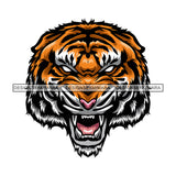 Tiger Bengal Face Growling Animal Wild Mammal Jungle Aggressive Beast Designs For T-Shirt and Other Products SVG PNG JPG Cutting Files For Silhouette Cricut and More!