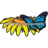 Sunflower Butterfly Nature Tattoos Ideas SVG PNG JPG Cut Files For Silhouette Cricut and More!