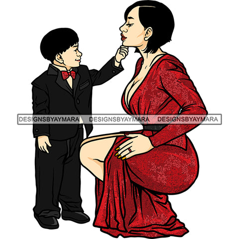Gorgeous Latin Mother Son Touching Face True Love Family Together Motherhood SVG JPG PNG Vector Clipart Cricut Silhouette Cut Cuttingn
