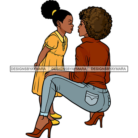 Happy Mother's Day Beautiful Woman Mom Child Daughter Parenting True Love SVG JPG PNG Vector Clipart Cricut Silhouette Cut Cutting