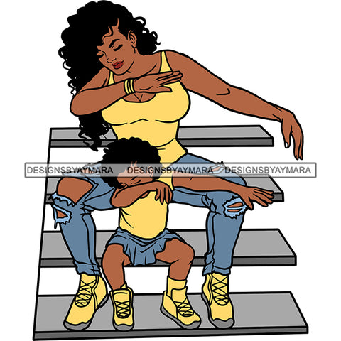 Happy Mother's Day Beautiful Woman Child Sharing Moments True Love Parenting SVG JPG PNG Vector Clipart Cricut Silhouette Cut Cutting