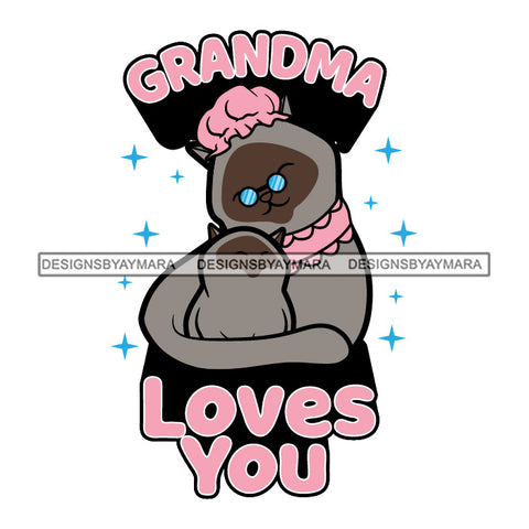 Happy Mother's Day Celebration Grandma Mommy Granny Cute Quotes SVG JPG PNG Vector Clipart Cricut Silhouette Cut Cutting