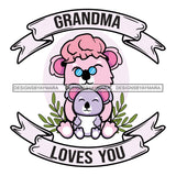 Happy Mother's Day Celebration Grandma Mommy Granny Cute Quotes SVG JPG PNG Vector Clipart Cricut Silhouette Cut Cutting