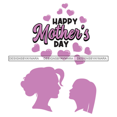 Happy Mother's Day Celebration Grandma Mommy Granny Cute Quotes SVG JPG PNG Vector Clipart Cricut Silhouette Cut Cutting