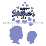 Happy Mother's Day Celebration Grandma Mommy Granny Cute Quotes SVG JPG PNG Vector Clipart Cricut Silhouette Cut Cutting