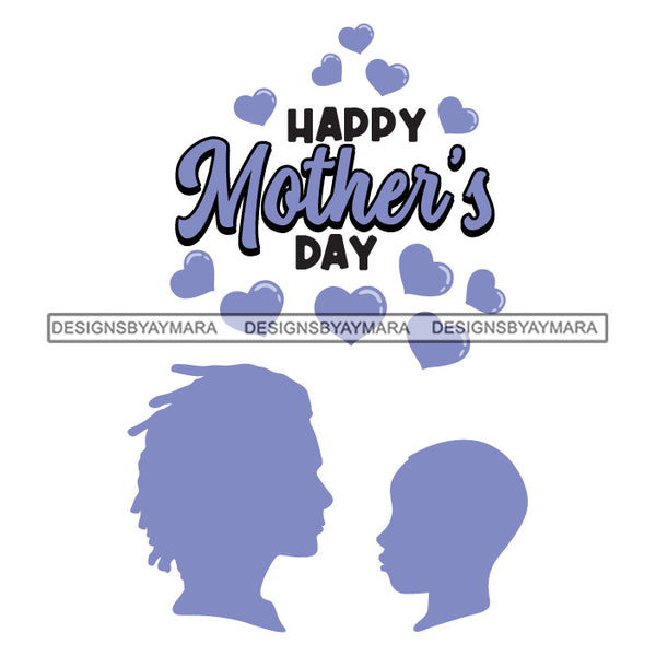 Happy Mother's Day Celebration Grandma Mommy Granny Cute Quotes SVG JPG PNG Vector Clipart Cricut Silhouette Cut Cutting