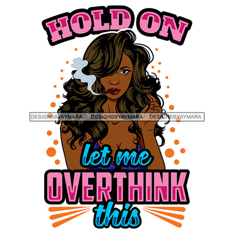 Afro Beautiful Woman Life Quotes Hoop Earrings Long Wavy Hairstyle SVG PNG JPG Cutting Files Silhouette Cricut More