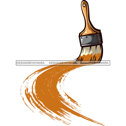 Paint Brush Brown Bronze Carmel Paint SVG JPG PNG Vector Clipart Cricut Silhouette Cut Cutting1
