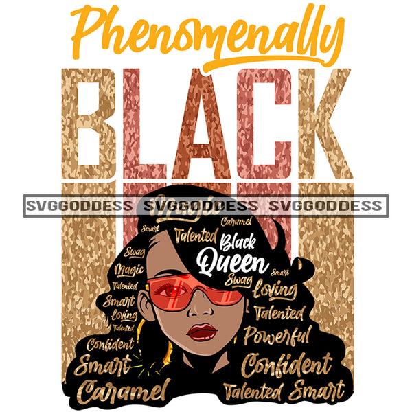 Phenomenally Black Queen Powerful SVG JPG PNG Vector Clipart Cricut Silhouette Cut Cutting1