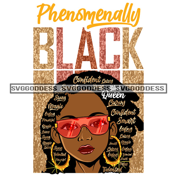 Phenomenally Black Queen SVG JPG PNG Vector Clipart Cricut Silhouette Cut Cutting1