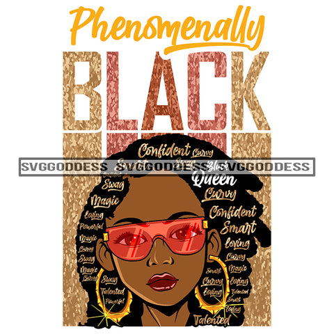 Phenomenally Black Queen SVG JPG PNG Vector Clipart Cricut Silhouette Cut Cutting1
